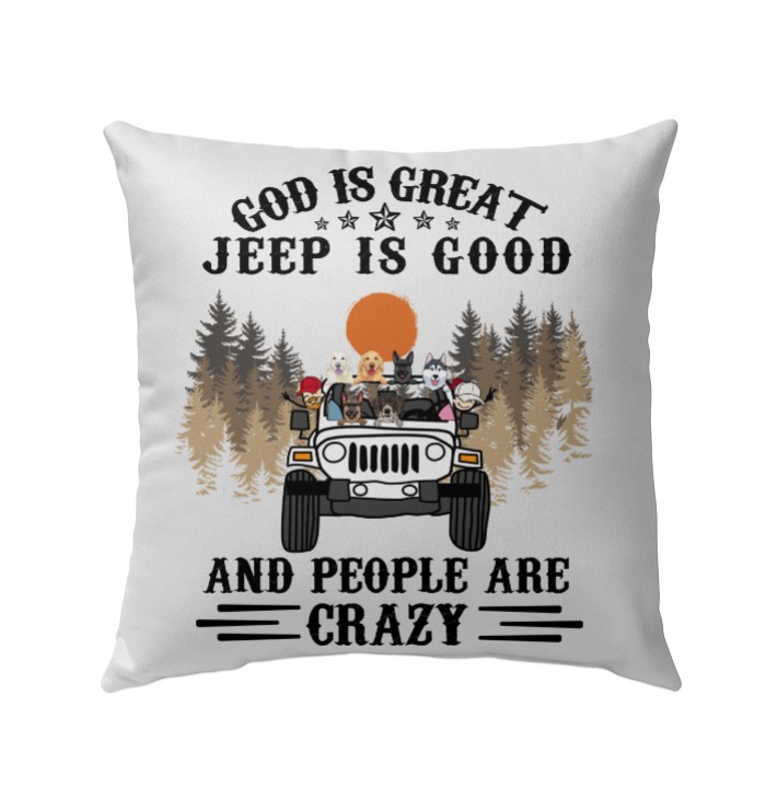 Jeep camping beer dog cat god is great 